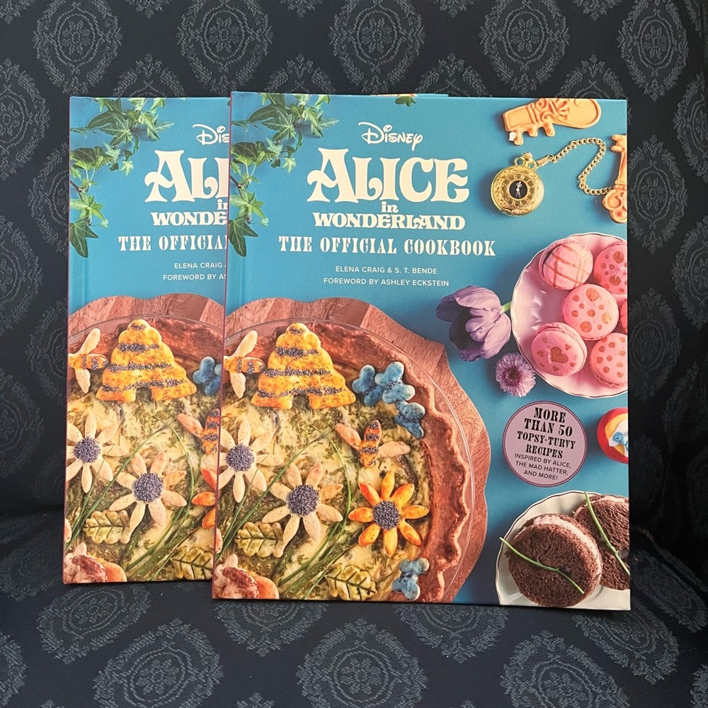 LOT of Two (2) Disney's Alice in Wonderland Official Cookbook, NEW